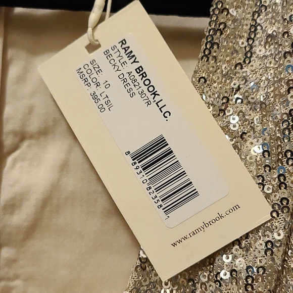 RAMY Brook Becky Sequin Dress Size 10 - Picture 4 of 6